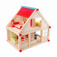 Wooden Dollhouse Decorative Trim Two-Story Dollhouse Balcony Children's Toy