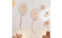 Wooden Milestone Plaque Gender-Neutral Baby Milestone Disc with Ribbon Double-Sided Photo Props Growth Sturdy for Newborns