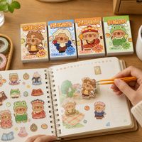 Kabaxiong Dress-Up Sticker Book for Girls, Cartoon Princess Mini Portable Journal Decoration