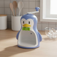 Manual Ice Crusher No Electricity Needed Manual Shaved Ice Machine Cute Wildlife Pattern Bear Shaped Snow Cone for Children, Families, Summer, Parties