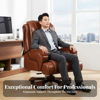 Massage Function Highspine Reclining Chair with Footrest 360° rotating managerial Seat Support Office Furniture Fully Adjustable for managerials, Managers, Remote Workers, Conference Room
