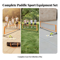 Perforated Balls Pickleball Set with Paddles Carry Bag Included Portable Pickleball Net System Wrist Strap