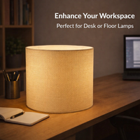 Living Room Lamp Shade with Foldable Design for Easy Storage, Lampshade for Table in Linen Material, Universal Fitting for Bedroom Lighting