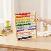 Wooden Abacus Multicolored Bead Abacus Prescolar for Preschool, Classroom, Kids