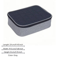 Transparent Lid Nail Polish Organizer Case Removable Divider Zippered Nail Polish Case Individual Compartments Rounded Corners