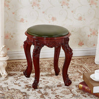 Metal Vanity Stool for Bedroom, Non-Rotating, No Armrests