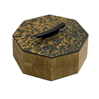 Solid Wood Box with Handle Modern Luxury Wooden Storage Box Vintage Influenced for Coffee Table, Desktop