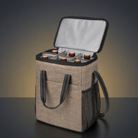 Gift Bag for 6 Bottles with Shoulder Strap, Insulated Oxford Cloth Tote Bag for Travel Picnic, Waterproof Thermal Bag, Handheld Ice Bag Travel