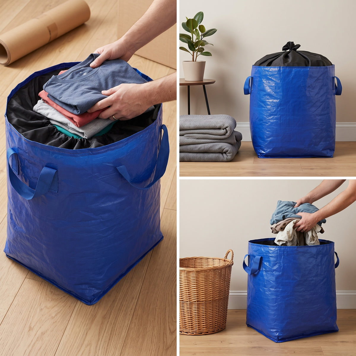 Extra Large Moving Storage Bag Oxford Cloth Woven Luggage Tote with Zipper/Drawstring