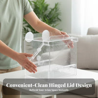 Enclosed Parrot Shower Water-Containment Clear Parrot Bath House No-Leakage Design Enclosed Bird Bathing Enclosure