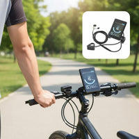 Pedal Assist Bike Digital Screen Meter Unobstructed Data Readout View Electric Bike Digital Screen Display Trip and Total Mileage Electric Cycle