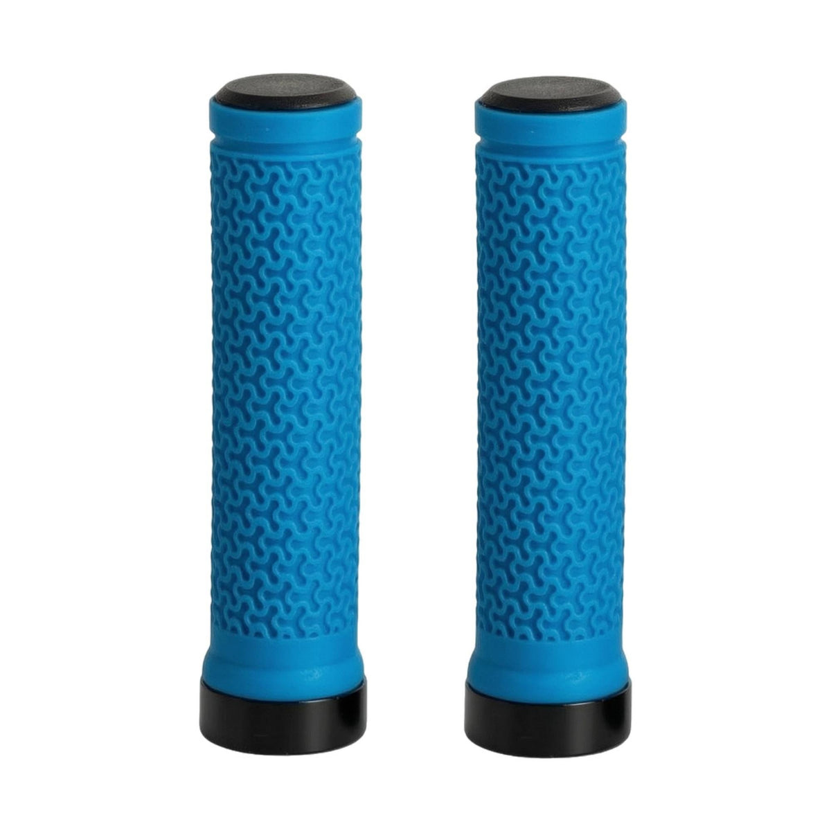 Handlebar Grips with End Caps Anti-Slip Handlebar Grips with Aluminum Clamp Textured High Friction for Cyclists, Cycling