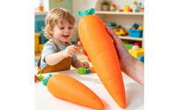 Leafy Top Carrot Squishy Pretend Kitchen Play Carrot Squeeze Toy Elastic Stress-Relief Toy Soft