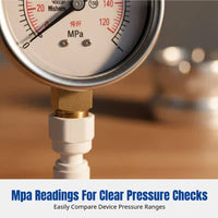 Household Water Pressure Gauge, Shockproof, MPa Scale, Fits Pipeline, Floor Heating, Toilet, Water Purifier