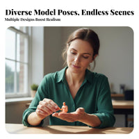 1:64 Scale Driver Figure Collectible 1:64 Scale Figure Miniature Scene People Model DIY Paintable Tiny People Figurine High