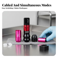 Adjustable Stroke Wireless Rotary Pen Coreless engine Cordless Pen Long Battery Life skin art Equipment Low Vibration & Noise for Professionals, Beginners