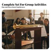 Loud Clear Tone School Band Bugle Easy to Play Bugle Brass Instrument Bright and Powerful Sound Alert Brass Instrument Lightweight for Beginners, Musicians, Performances, Ceremonies, Music Practice, Festivals