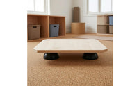 Square Balance Board Pale Grain Wooden Balance Board Sports Gear Natural Wood Fitness Equipment Indoor