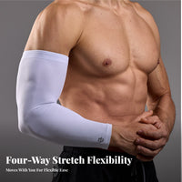 Compression Arm Sleeve High Arm Compression Sleeve Breathable for Athletes, Adults, Basketball, Running, Volleyball