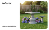 Nature-Inspired Design Faux Tree Stump Stool Weather-Resistant Faux Tree Stump Pedestal Sturdy Construction Garden Seating Whimsical Details for Gardeners, Homeowners, Landscape Designers, Courtyard, Yard, Park, Porch