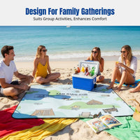 Thickened Outdoor Mat, Aluminum Film Tent Blanket, Waterproof, Foldable, Portable, Camping, Multi-Person