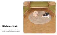 Scene Prop Dollhouse Carpet Realistic Feature Dollhouse Floor Mat Nordic Design for DIY Crafters, Kids, Miniature Scene, Model Scenery