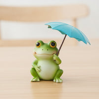Miniature Frog Figurine Adorable Frog Statue Charming Miniature animal Statue for Shelf