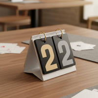 Guandan Game Score Scorekeeper Foldable Design Pocket-Sized Flip Scoreboard Waterproof Cards Flip Scoreboard for Tournaments
