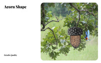 Weather Resistant Acorn Bird Feeder Easy to Fill Acorn Shaped Holder for Nature Enthusiasts, Homeowners, Backyard, Patio, Trees