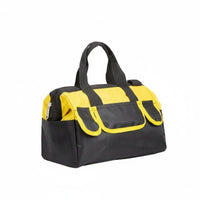 Wear-Resistant Canvas Electrician Bag Adjustable Shoulder Strap Heavy Duty Tool Bag Water Large Capacity Tool Tote for Electricians, Carpenters, Technicians, Job Site, Construction, Home Repair
