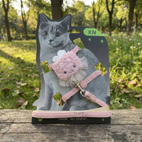 Cat Harness and Leash Set, Polyester Vest Style Cat Walking Harness with Non-Retractable Cat Walking Leash for Safe Outdoor Walking and Training