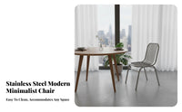With Backrest rugged design Side Chair Modern Design Stackable Metal Frame Chair Easy to Clean Dining Seating Protective Footpads for Office Workers, Restaurant Owners, Balcony, Meeting Room, Kitchen, Patio