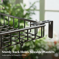 Railing Planter Basket Easy Installation Railing Plant Basket Weather-Resistant