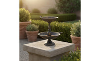 Double Tray Bird Feeder Sturdy Base Antique Gilded Avian Feeder Weatherproof Garden Decor for Yard