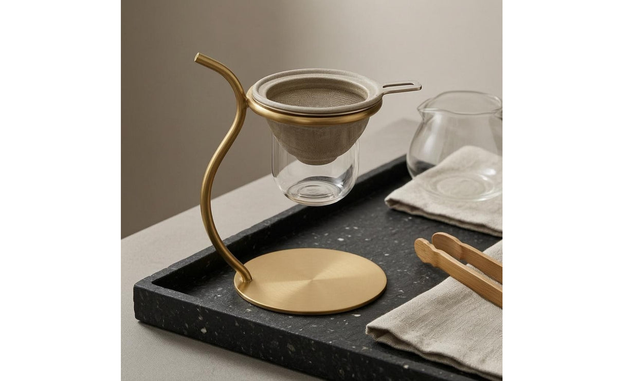 Freestanding Tea Strainer Stand Conveniently to Clean Kitchen Tool Reusable