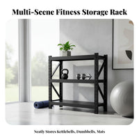 Dumbbell and Exercise Mat Holder Space Saving Dumbbell and Exercise Mat Holder Large Capacity Home Gym Storage Rack for Personal Trainers