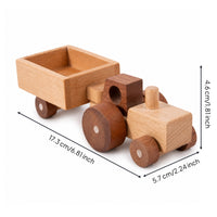 Wooden Construction Vehicle Toy Moving Wheels Wooden Vehicle Toy for Playroom, Classroom