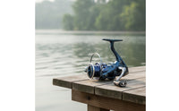 Metallic-Finish Fishing Reel with Shallow Spool Ultra Smooth Shallow Spool Reel Ambidextrous Tackle Powerful for Anglers