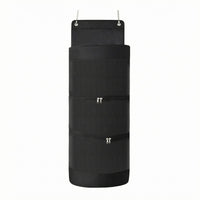 Zippered over-Door Storage Bag Oxford Material over Door Sports Gear Bag Black Hanging Sports Equipment Organizer Metal Eyelets