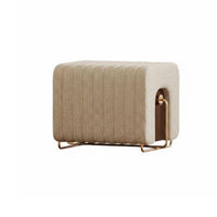 Light Luxury design End-of-Bed Bench Multi-Functional Curved Base Ottoman adaptable Design Long Stool Soft Cushisingled Top for Interior Designers, homeowners, Families, Living Room, Bedroom, Entryway, closet
