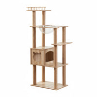 Feline Climber with Space Capsule Bed Modern Space Design Capsule Feline Climber Stable Base