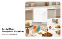 400 Pieces Clear Transparent Film Sheet Smooth Finish Square Transparent Film Sheet Lightweight Packaging Material