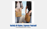 Square Cajon Drum, Portable Hand Drum, Wooden Percussion Box, Travel Hand Slap Drum, Multiple Options