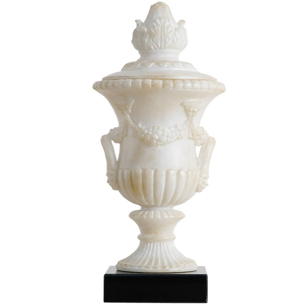 Decorative Vase with Lid Antique Style Urn Planter Sculptural for Homeowners