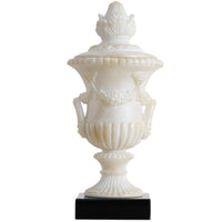 Decorative Vase with Lid Antique Style Urn Planter Sculptural for Homeowners