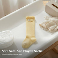Over the Knee Infant Socks Soft & Comfortable Infant Knee High Socks Skin-Friendly Infant Long Tube Stockings for Infants, Daily Wear