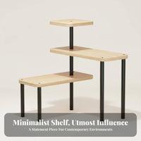 Adjustable Corner shelf unit Sturdy Construction Expandable bookshelf for Students