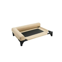 Breathable Elevated Dog Bed Lightweight Pet Cot with Bolsters Comfortable Dog Cot Long-Lasting for Dogs, Pets, Cats, Indoor