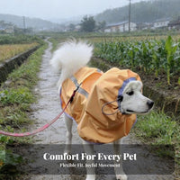 All-Season Dog Raincoat Harness & Collar Hole Reflective Dog Rain Jacket Easy to Wear for Corgi Owners, Dogs, Rainy Days, Night Walks, Park