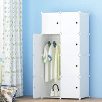 Space Saving Modular Plastic Cabinet Easy Assembly Stackable Cube Organizer Customizable Modular Shelving Unit Dustproof for Students